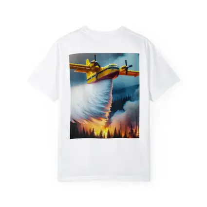 Fire Bomber Plane Dropping Water Over Forest