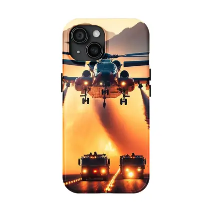 Military Helicopter Convoy Fiery Mountain Sunset