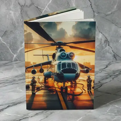 Military Helicopter Ground Crew Sunset Sky