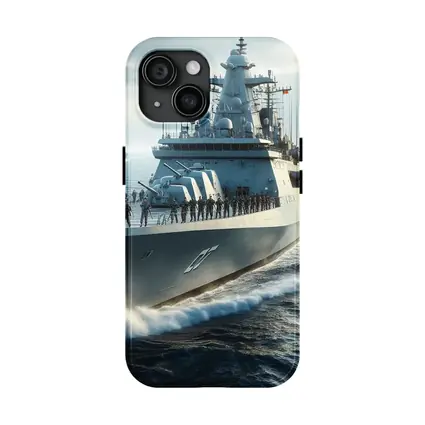 Navy Warship Crew Sailing Open Ocean