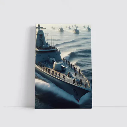 Navy Warship Fleet Soldiers Open Ocean