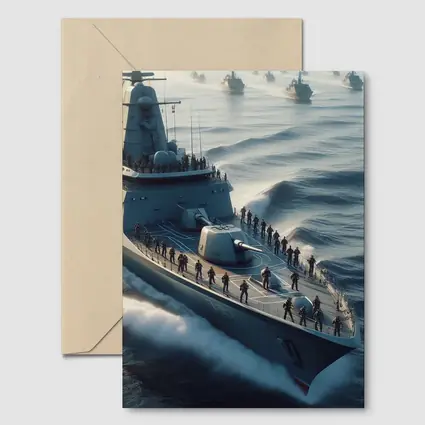 Navy Warship Fleet Soldiers Open Ocean