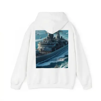 Navy Warship Sailing Blue Ocean Waters