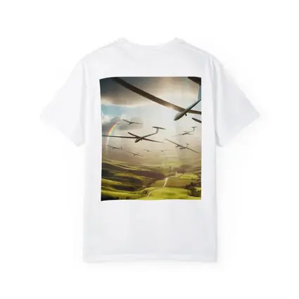 Gliders Soaring Over Green Rolling Hills