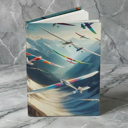 Colorful Gliders Soaring Over Snowy Mountains