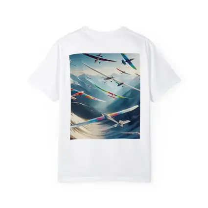 Colorful Gliders Soaring Over Snowy Mountains