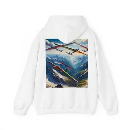 Gliders Soaring Over Snowy Mountain Peaks