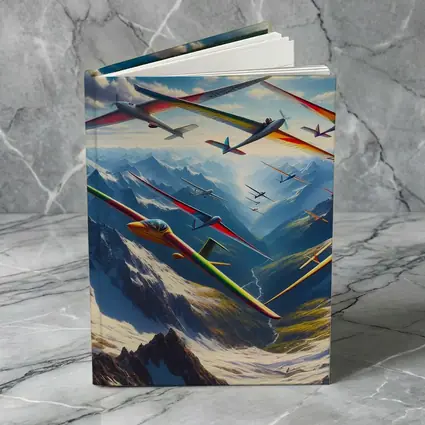 Gliders Soaring Over Snowy Mountain Peaks