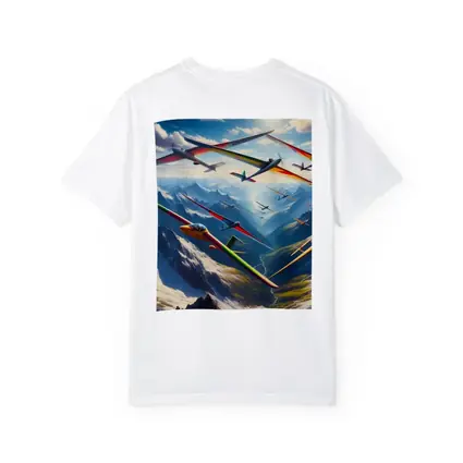 Gliders Soaring Over Snowy Mountain Peaks