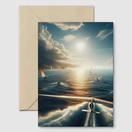 Sailing Race Ocean Sunlight Coastal Mountains
