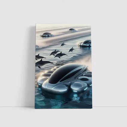 Futuristic Vehicles Dolphins Ocean Sci Fi