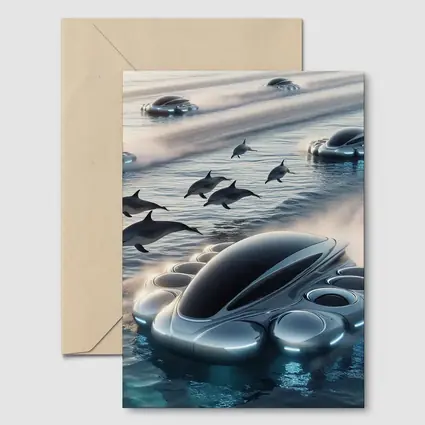 Futuristic Vehicles Dolphins Ocean Sci Fi