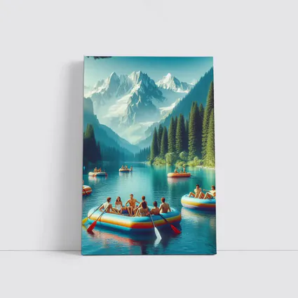 Mountain Lake Rafting Summer Outdoor Adventure