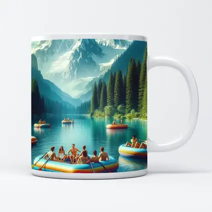 Mountain Lake Rafting Summer Outdoor Adventure