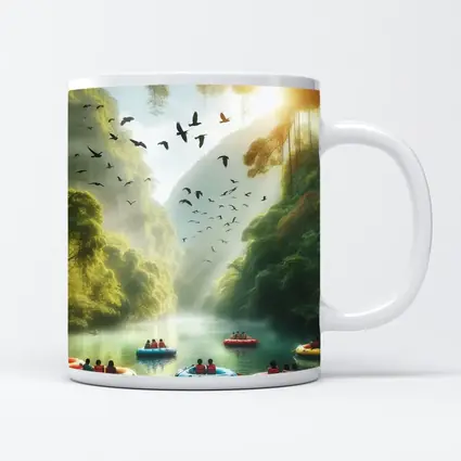 River Rafting Adventure Lush Jungle Canyon