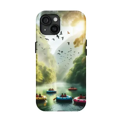 River Rafting Adventure Lush Jungle Canyon