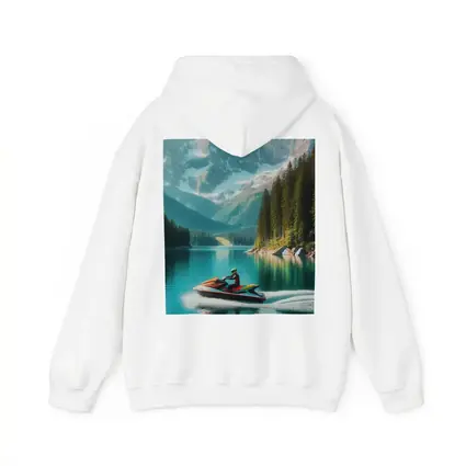 Jet Ski Rider on Turquoise Mountain Lake