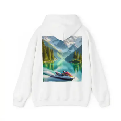 Jet Ski on Turquoise Alpine Mountain Lake