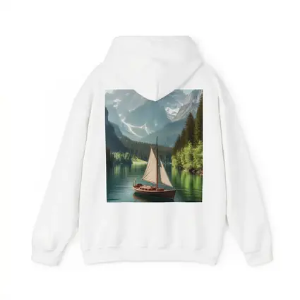 Sailboat on Calm Alpine Mountain Lake
