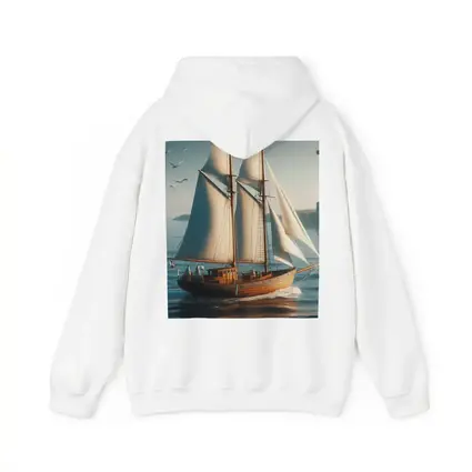 Wooden Sailing Ship Open Blue Ocean
