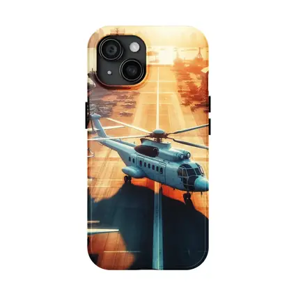 Military Helicopter Aircraft Carrier Sunset Port