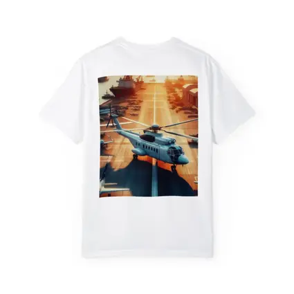 Military Helicopter Aircraft Carrier Sunset Port