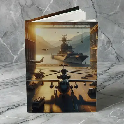 Military Hangar Helicopter Aircraft Carrier Sunset