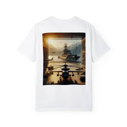 Military Hangar Helicopter Aircraft Carrier Sunset