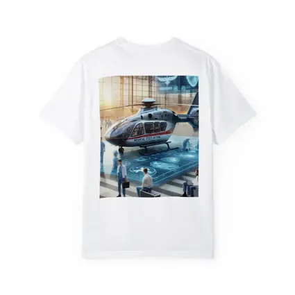 Medical Evacuation Helicopter Hangar Futuristic Scene
