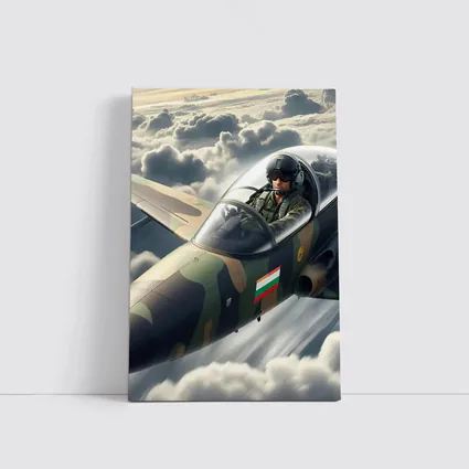 Fighter Jet Pilot Flying Above Clouds
