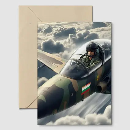 Fighter Jet Pilot Flying Above Clouds