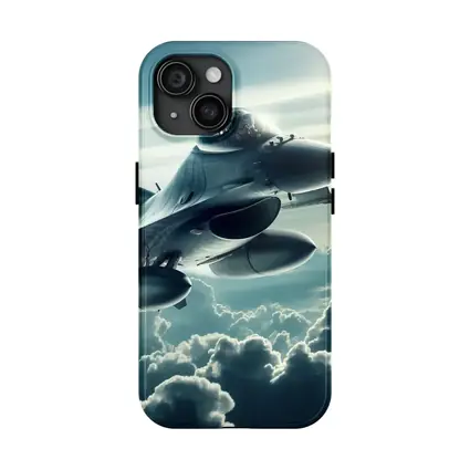 F16 Fighter Jet Flying Above Clouds