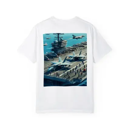 Navy Aircraft Carrier Jets Ocean Military Scene