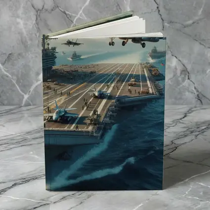 Navy Aircraft Carrier Jets Ocean Military Scene