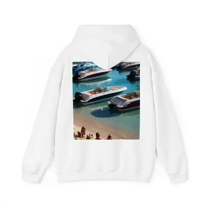 Speedboats Anchored Sandy Beach Turquoise Water