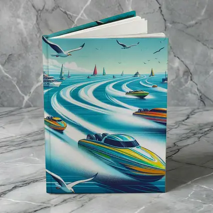 Speed Boats Racing Across Blue Ocean Waters