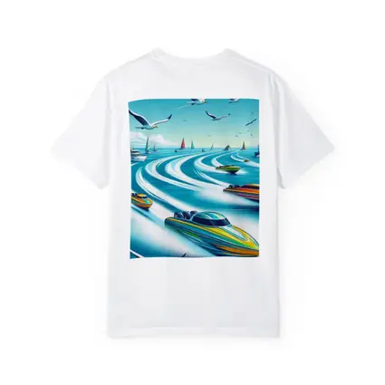 Speed Boats Racing Across Blue Ocean Waters