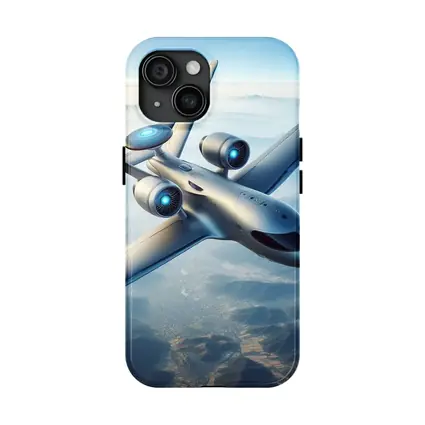 Futuristic Concept Jet Flying Over Mountains