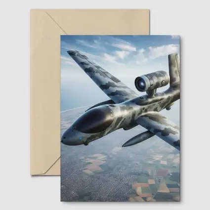 Military Camouflage Drone Flying Over Fields