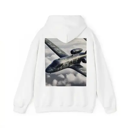 Camouflage Military Jet Flying Above Clouds