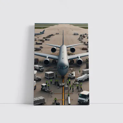 Military Cargo Plane Airport Ground Crew