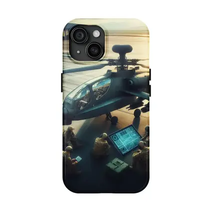 Apache Attack Helicopter Military Crew Airfield