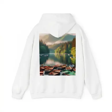 Rowboats On Calm Mountain Lake Forest