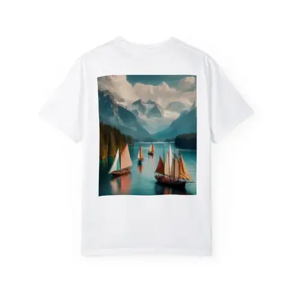 Sailing Ships on Turquoise Mountain Lake