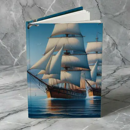 Tall Ship Full Sails Blue Ocean Sky