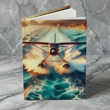 Seaplane Taking Off Over Turquoise Ocean