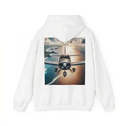 Small Plane Flying Over Coastal Waters
