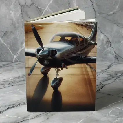 Sleek Private Propeller Plane On Sunny Tarmac