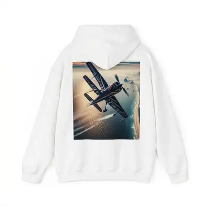 Aerobatic Biplane Flying Over Coastal Waters