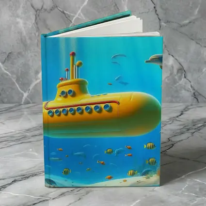 Yellow Submarine Underwater Ocean Dolphins Fish